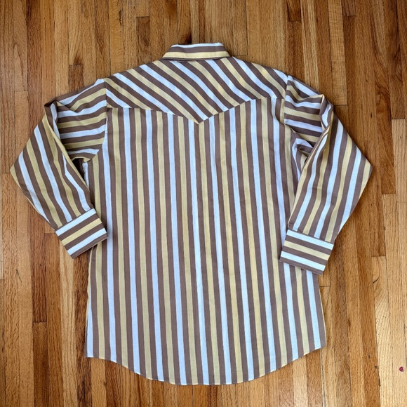 Vintage 70s Men’s Ranchwear Striped Western Shirt - Picture 2 of 8